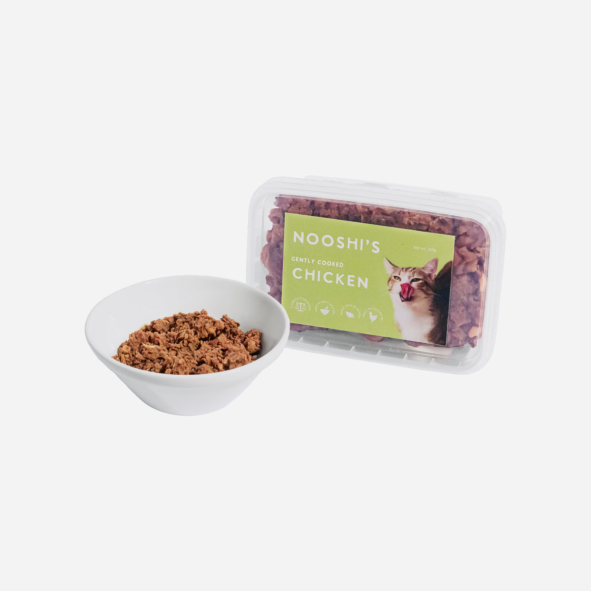 دجاج مطهو جيدًا للقطط
