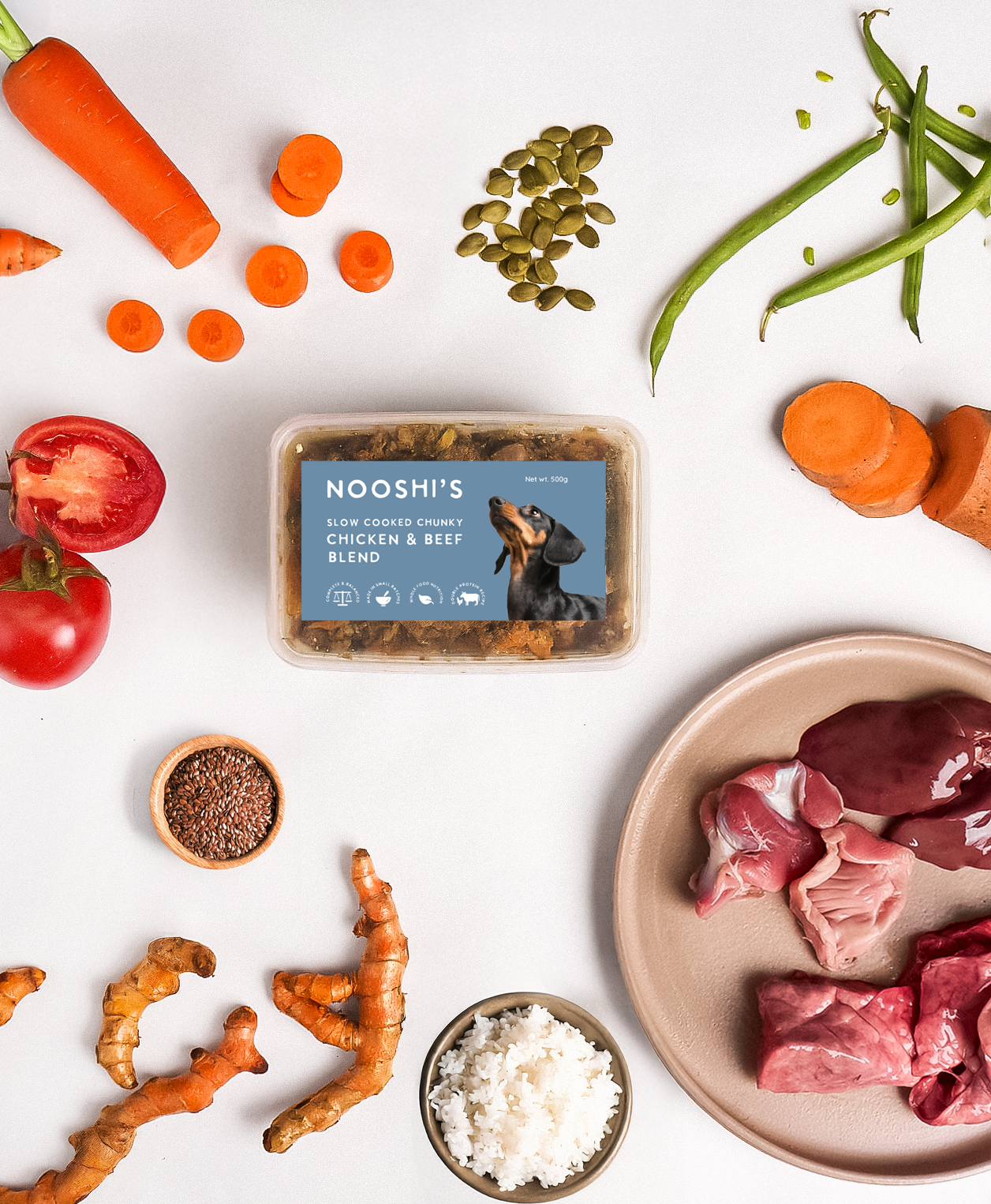 Slow-Cooked Chunky Chicken & Beef Blend
